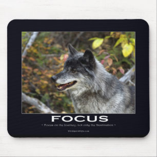 Tapis De Souris Cadeaux de motivation du loup gris