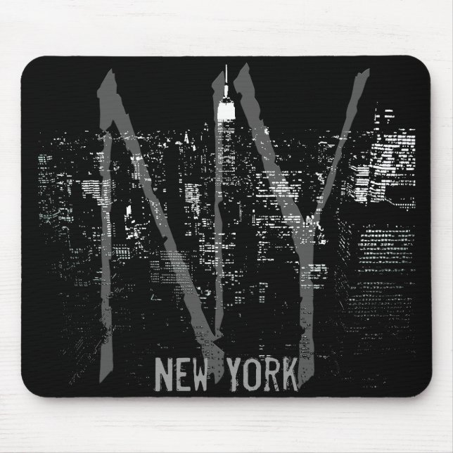 Tapis De Souris Cadeaux de New York City de paysage urbain de New (Devant)