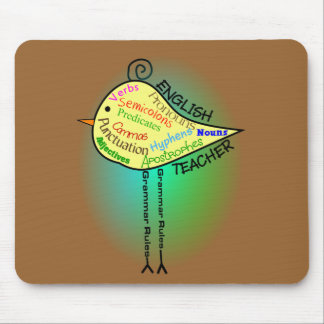 Tapis De Souris Cadeaux de "oiseau de grammaire" de professeur