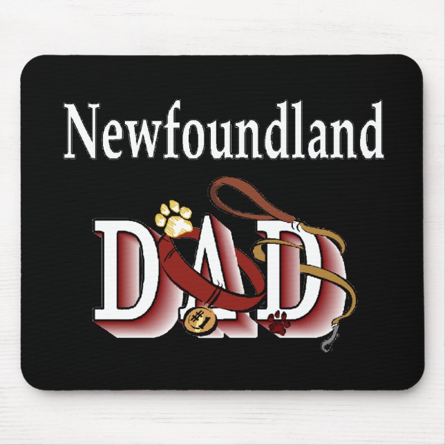 Tapis De Souris Cadeaux de papa de chien de Terre-Neuve (Devant)