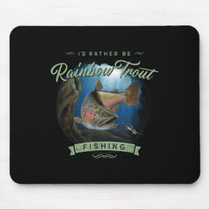 Tapis De Souris Cadeaux de pêche à la truite arc-en-ciel de style