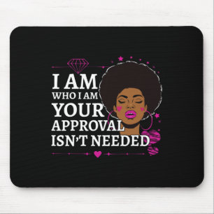 Tapis De Souris Cadeaux de Reine Noire Bouclés Naturels Afro Afric