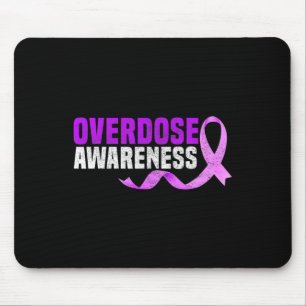 Tapis De Souris Cadeaux de sensibilisation aux surdoses violettes 