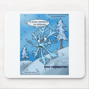 Tapis De Souris Cadeaux Drôles de Philosophes Flocons de Neige T-s