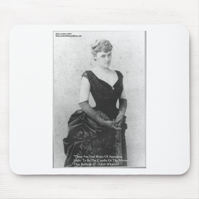 Tapis De Souris Cadeaux et carte de citation d'Edith Wharton "Répa (Devant)
