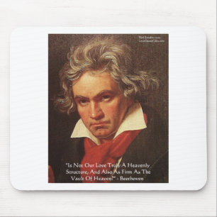 Tapis De Souris Cadeaux et T-shirts citation d'amour de Beethoven 