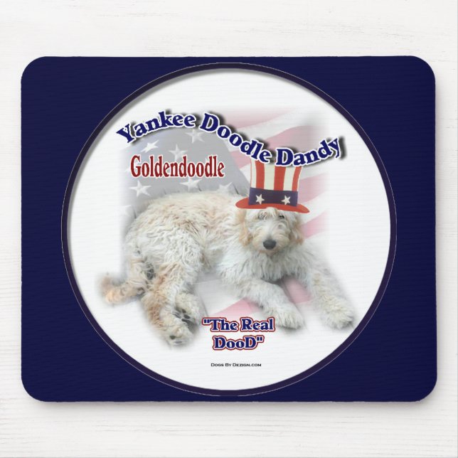 Tapis De Souris Cadeaux Goldendoodle (Devant)