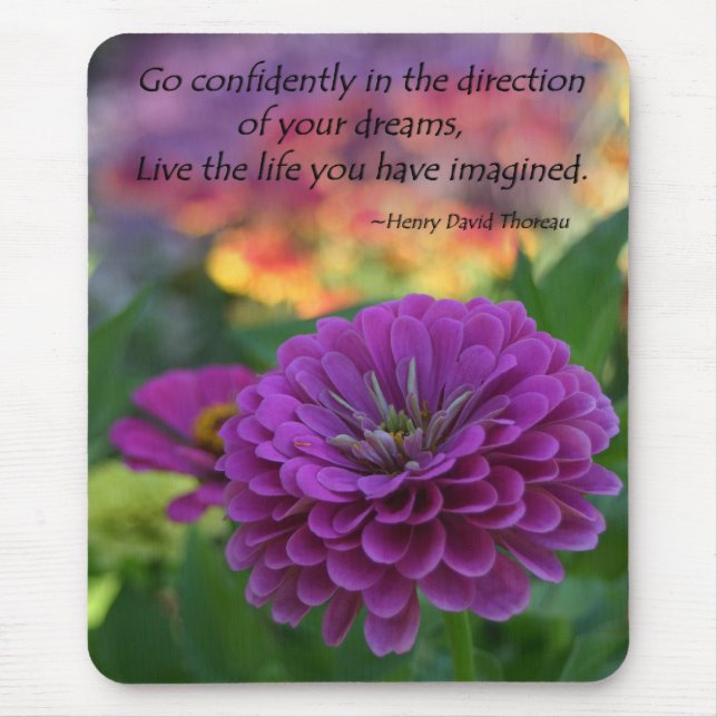 Tapis De Souris Cadeaux inspirés de fleur de mousepads de citation (Devant)