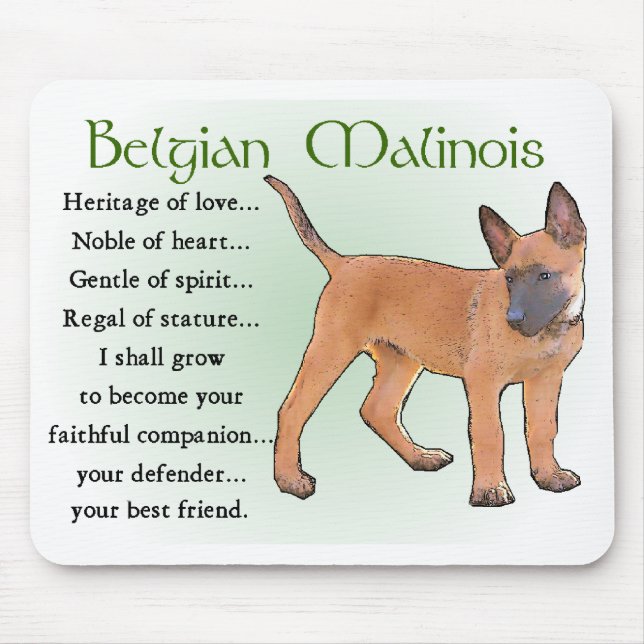 Tapis De Souris Cadeaux Malinois belges (Devant)