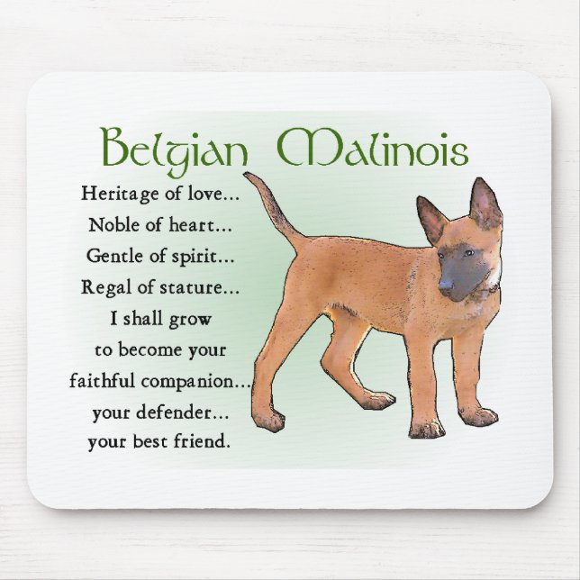 Tapis De Souris Cadeaux Malinois belges (Devant)