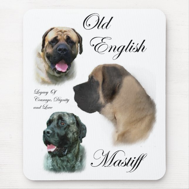 Tapis De Souris Cadeaux Mastiff anglais anciens (Devant)
