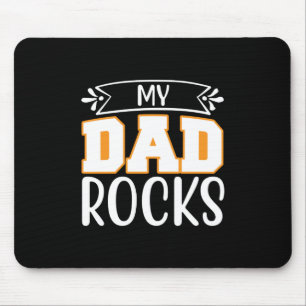 Tapis De Souris Cadeaux papa   Mon père Rocks