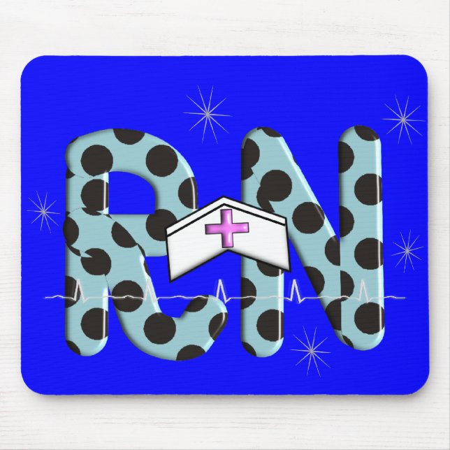 Tapis De Souris Cadeaux "RN " d'infirmier autorisé (Devant)