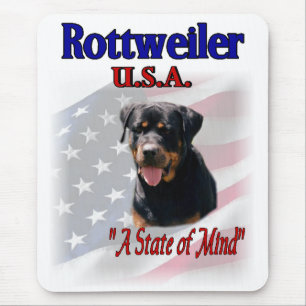 Tapis De Souris Cadeaux Rottweiler amoureux