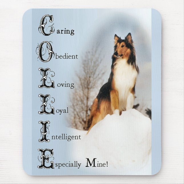 Tapis De Souris Cadeaux Sable Rough Collie (Devant)