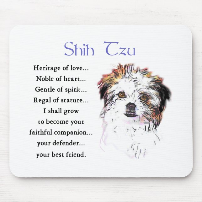 Tapis De Souris Cadeaux Shih Tzu Lovers (Devant)