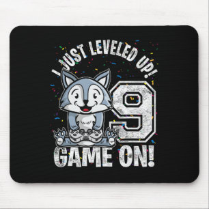 Tapis De Souris Cadeaux Vidéo Loup Garçon Fille 9 Ans Anniversaire