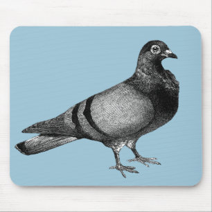 Tapis De Souris Cadeaux vintages de pigeon