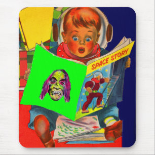 Tapis De Souris cadet de l'espace garçon lecture livre de science