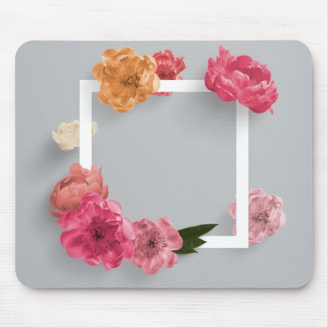 Tapis De Souris Cadre de fleurs (Devant)