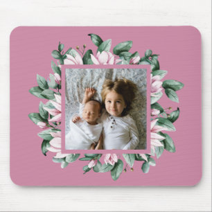Tapis De Souris Cadre floral photo personnalisé