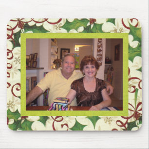 Tapis De Souris Cadre Modèle photo de Noël festif