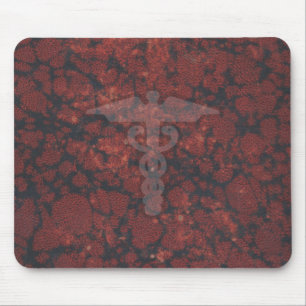 Tapis De Souris Caducée le symbole médical pour un médecin ou une