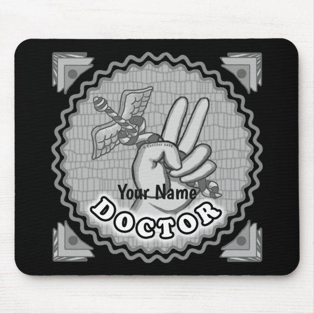 Tapis De Souris Caducée médecin de la paix  (Devant)