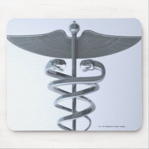 Tapis De Souris Caducée médical en métal