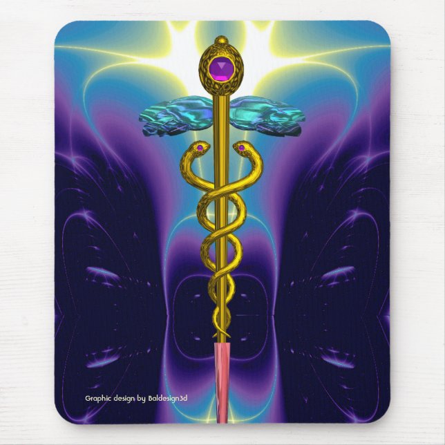 Tapis De Souris CADUCEUS, amitiste de l'or dynamique (Devant)