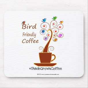 Tapis De Souris Café amical pour les oiseaux