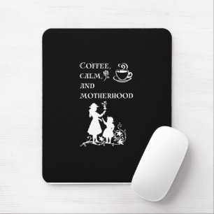 Tapis De Souris Café Calme Motherhood Silhouette Art
