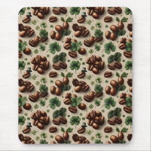 Tapis De Souris Café de la Saint-Patrick et motif de trèfle