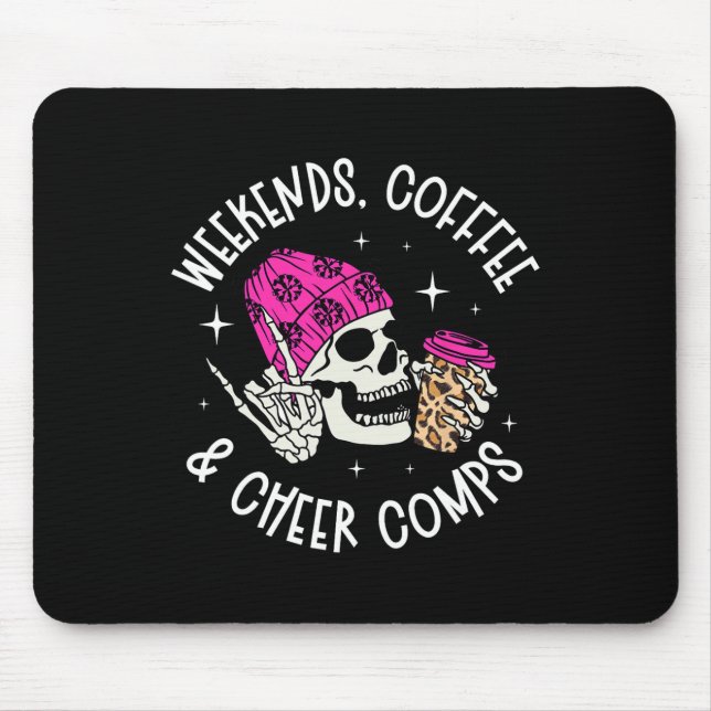 Tapis De Souris Café du week-end Maman d'une mère de cheerleader  (Devant)