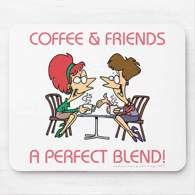 TAPIS DE SOURIS CAFÉ ET AMIS. (Devant)