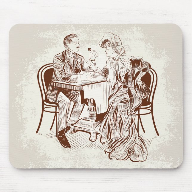 Tapis De Souris café et amour (Devant)