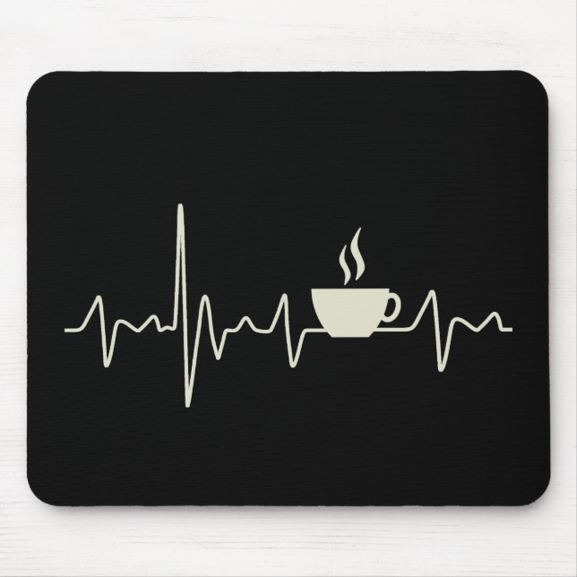 Tapis De Souris Café junkie espresso design avec pulsation (Devant)