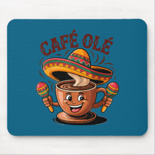 Tapis De Souris Café mexicain Cinco de mayo olé café drôle