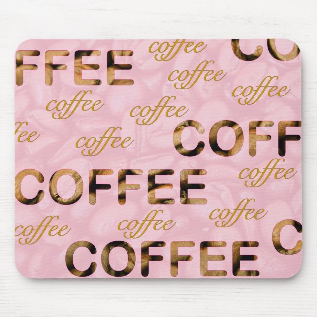 Tapis De Souris Café or rose (Devant)