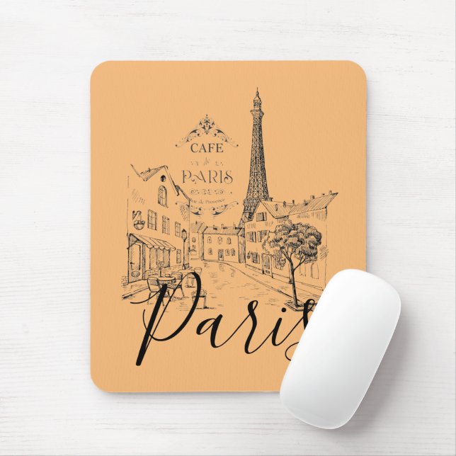 Tapis de souris Cafe Paris (Avec souris)