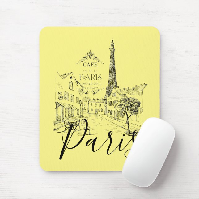 Tapis de souris Cafe Paris (Avec souris)