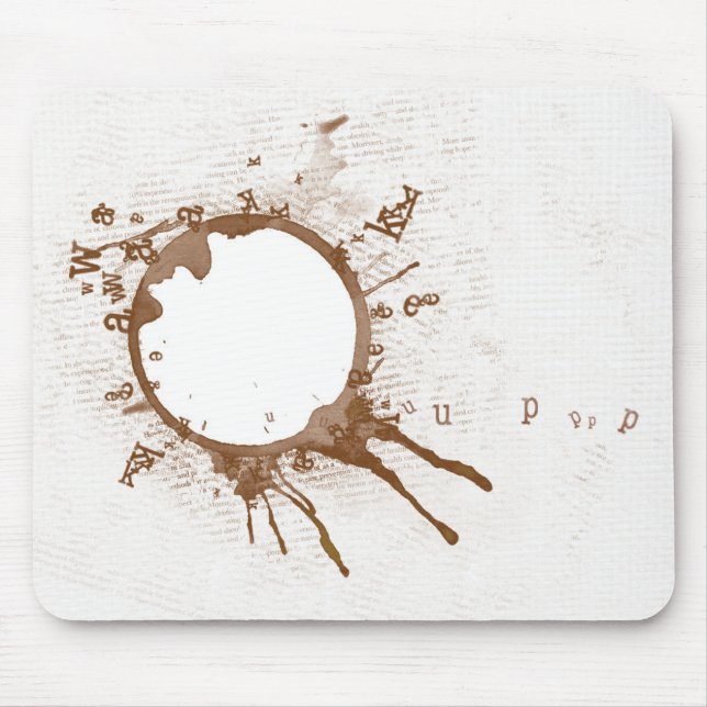 Tapis De Souris Café renversé Mousepad (Devant)