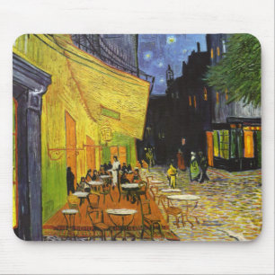 Tapis De Souris Café Terrasse la nuit par van Gogh