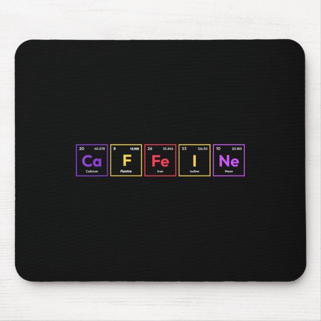 Tapis De Souris Caféine Molécule Café Formule chimique Chemisier (Devant)