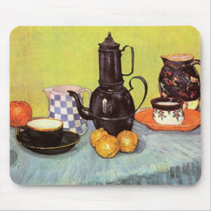 Tapis De Souris Cafetière en émail bleu par Vincent van Gogh