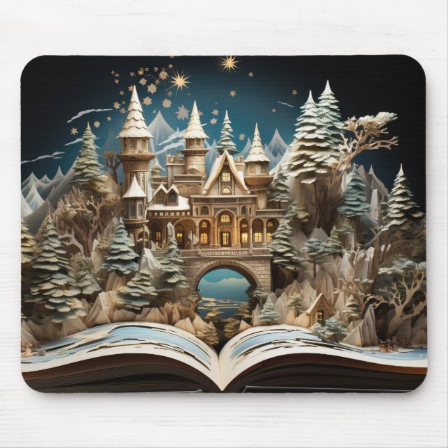 Tapis De Souris Cahier de Noël Castle Pop-Up Wonderland (Devant)
