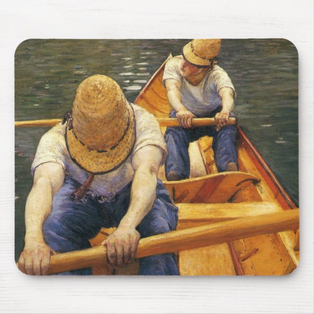 Tapis De Souris Caillebotte : Bateaux en aviron sur l'Yerres (Devant)