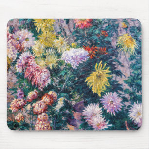 Tapis De Souris Caillebotte - White and Yellow Chrysanthemums