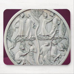 Tapis De Souris Caisse de miroir dépeignant les scènes courtoise