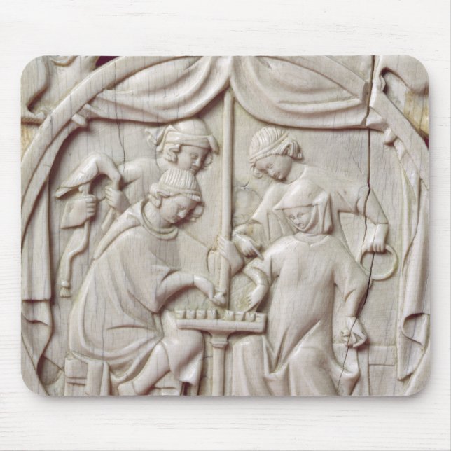 Tapis De Souris Caisse de miroir dépeignant une partie d'échecs, (Devant)